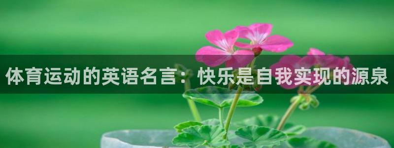 体育运动的英语名言：快乐是自我实现的源泉